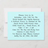 セピア色の懇親会の招待状のレトロのヴィンテージ家族 招待状 (裏面)