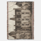 セピア色の調子の美しくフランスのな館 スローブランケット (正面縦)