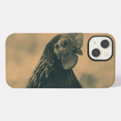 セピア色の雄鶏 iPhoneケース (裏面横)