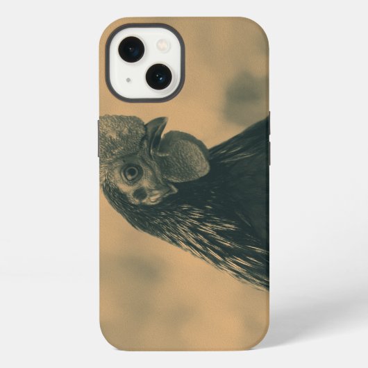 セピア色の雄鶏 iPhoneケース (裏面)
