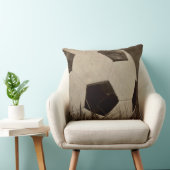 セピア色はサッカーボールにある調子を与えました クッション (椅子)