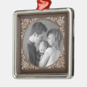 セピア色フレーム メタルオーナメント (左)