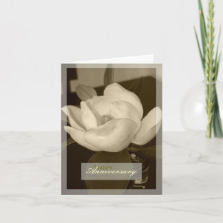 "セピア色マグノリア"の幸せな記念日のブランク カード