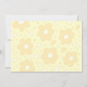 セピア花のパターン日付カードを保存 セーブザデート (裏面)