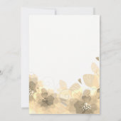 セピア花フローラ秋の結婚式カップルのシャワー 招待状 (裏面)