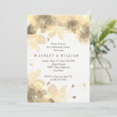 セピア花フローラ秋の結婚式リハーサルディナー 招待状 (スタンド正面)