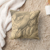 セピア花模様 クッション (ブランケット)