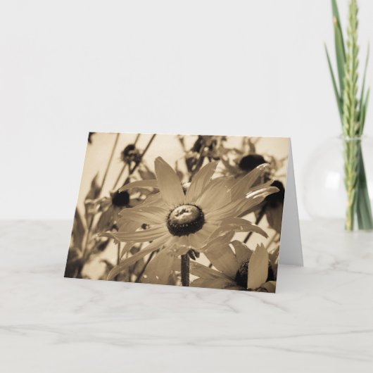 セピア花 カード (正面)