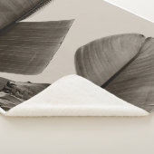 セピア葉のバナナツリー シェルパブランケット (3/4)