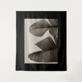 セピア葉のバナナツリー タペストリー (正面)