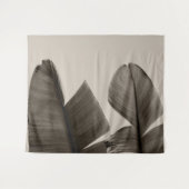 セピア葉のバナナツリー タペストリー (正面(横))