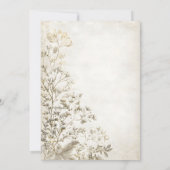 セピア葉トップフェード | 秋素朴冬のインビ 招待状 (裏面)