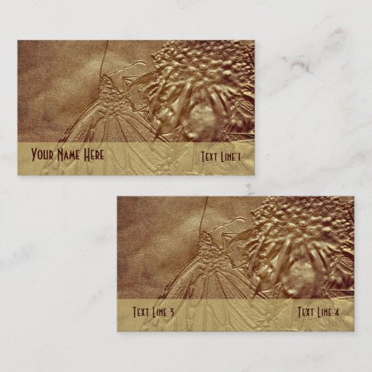 セピア蝶自然名刺 名刺 (正面/裏面)