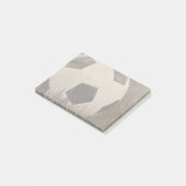 セピア調のサッカーボール ポストイット (アングル)