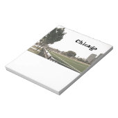 セピア調のシカゴ公園 ノートパッド (回転)