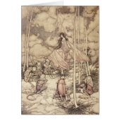 セピア調の妖精の女王と生き物 (正面)