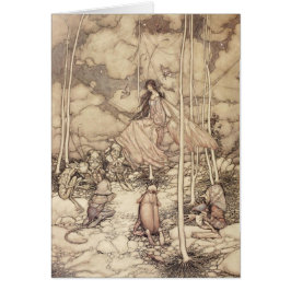 セピア調の妖精の女王と生き物