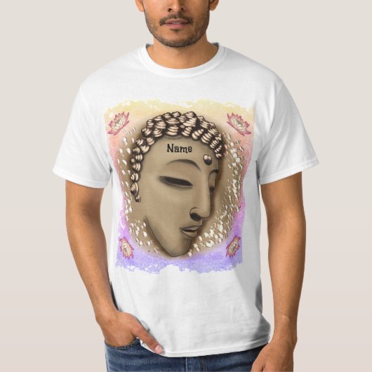 セピア調の平和の仏 Tシャツ (正面)