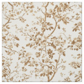 セピア調の花と枝のトイレ・パターン ファブリック (見本)