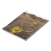 セピア調イエローワイルドフラワー ノートパッド (回転)