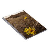 セピア調イエローワイルドフラワー ノートブック (右側)