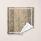 セピア調グラデーションストライプの バスタオルセット (ウォッシュタオル)