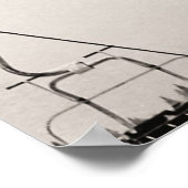 セピア調スキープリント、トップに到達 ポスター (角)