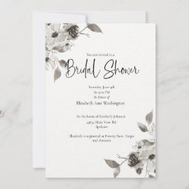 セピア調色ブライダルシャワー招待 招待状