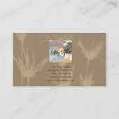 セピア調褐色フラワービジネスカード 名刺 (裏面)