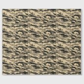 セピア迷彩柄包装紙 ラッピングペーパー (フラット)