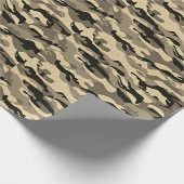 セピア迷彩柄包装紙 ラッピングペーパー (角)