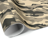 セピア迷彩柄包装紙 ラッピングペーパー (ロールコーナー)