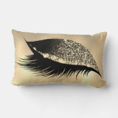 セピア金ゴールドグリッタースリープメイクアップ目ラッシュ ランバークッション (裏面)