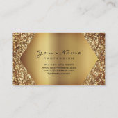セピア金ゴールドグリッターメイクアップまぶしグリッター効果 名刺 (裏面)