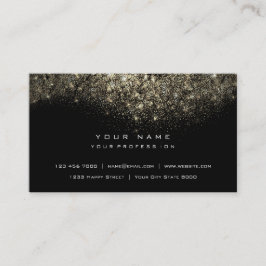セピア金ゴールドスパークリーグリッターグラムブラック 名刺