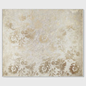 セピア金ゴールドフローラコテージグルンジーダマスクアントニエッタ ラッピングペーパー (フラット)