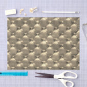 セピア金ゴールドラグジュアリーメタリックタフテッドレザー 薄葉紙 (クラフト)