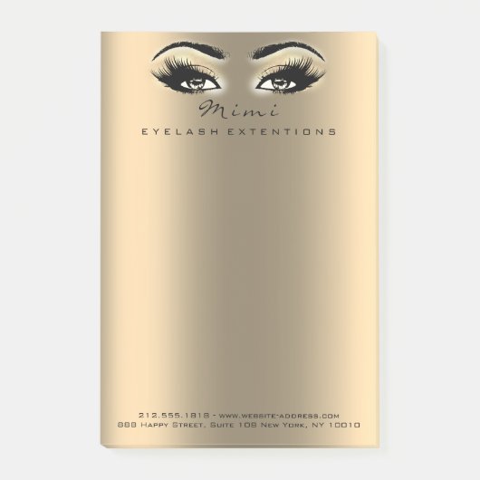 セピア金属メイクアップ名くもの巣電話番号 ポストイット (正面)