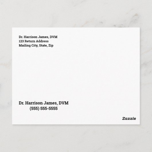 セピア馬オーク獣医ウマ科のポストカード ポストカード (裏面)