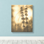 セピア馬尾植物 キャンバスプリント (インサイチュ (ウッドフロア))