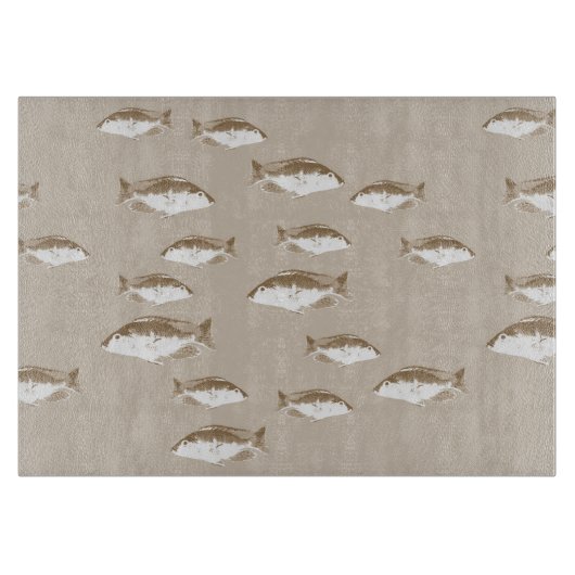 セピア魚 カッティングボード (正面)