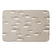 セピア魚 バスマット (正面)