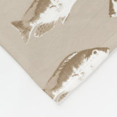 セピア魚 フリースブランケット (角)