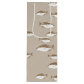 セピア魚 ワインギフトバッグ (正面)