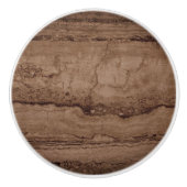 セピア黒褐色タン花崗岩の岩 セラミックノブ (正面)