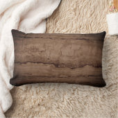 セピア黒褐色タン花崗岩の岩 ランバークッション (ブランケット)