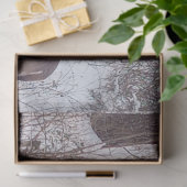 セピア ウィンター シーズン 雪と鹿の写真 薄葉紙 (ギフト)