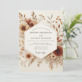 セピア オータムナルト メドウ ウェディング 招待状 (スタンド正面)