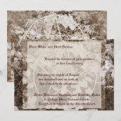 セピア グレープヴァイン ウェディング/ハンドファスティング ペンタクル スイート 招待状 (正面/裏面)