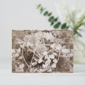 セピア・グ結婚レープビン/手食い星形五角形トラッド。 招待状 (スタンド正面)